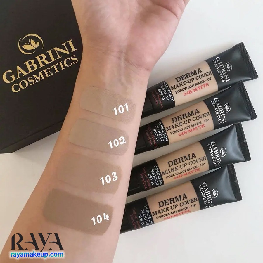 کرم پودر مات و 24 ساعته مدل درما میکاپ کاور گابرینی Gabrini Derma MakeUp Cover Foundation
