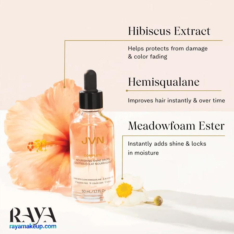 روغن مو مغذی و براق و صاف کننده جی وی ان JVN Hair Complete Nourishing Shine Drops