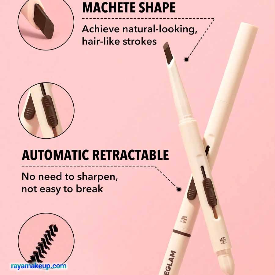 مداد ابرو بادوام و دوطرفه مدل بتر بروز لانگ لستینگ شیگلم Sheglam Better Brows Long Lasting Eyebrow Pencil