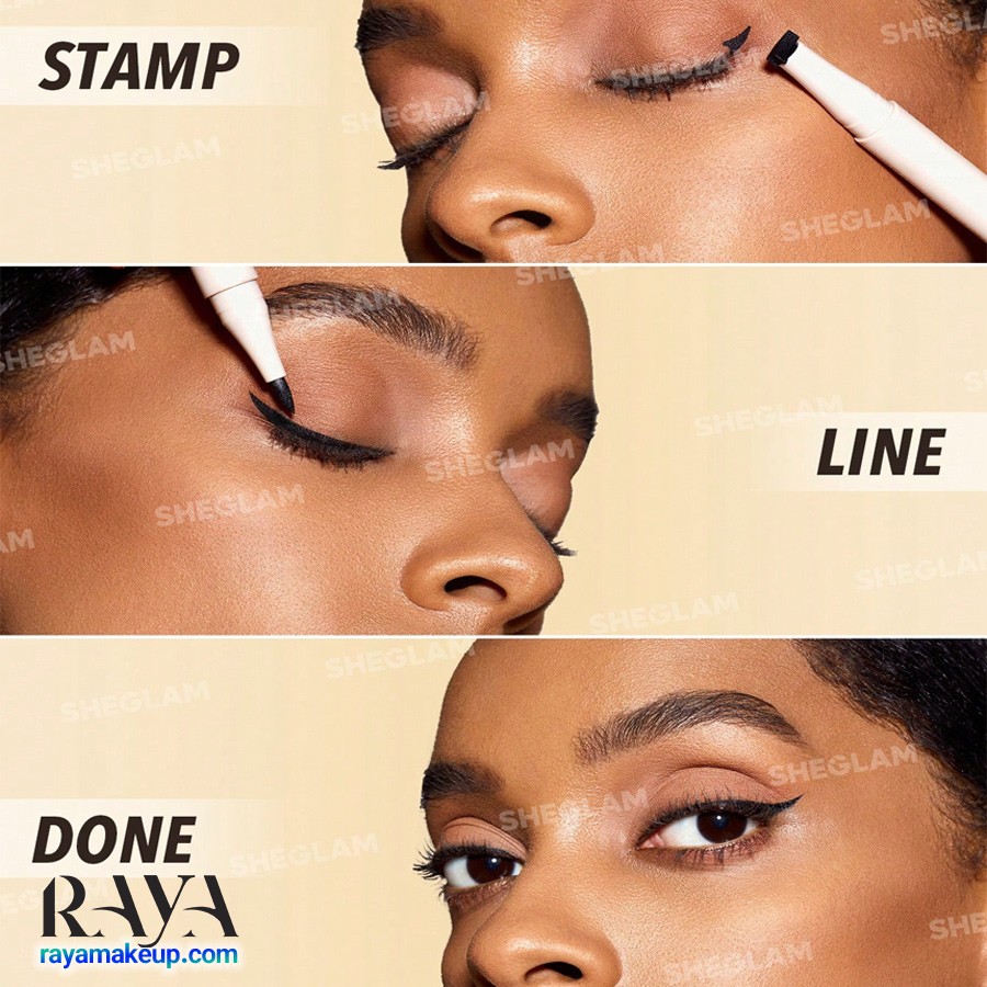 خط چشم ماژیکی ضد آب مدل گت فوکسی آی استامپ اند لاینر پن شیگلم Sheglam Get Foxy Eye Stamp & Liner Pen 