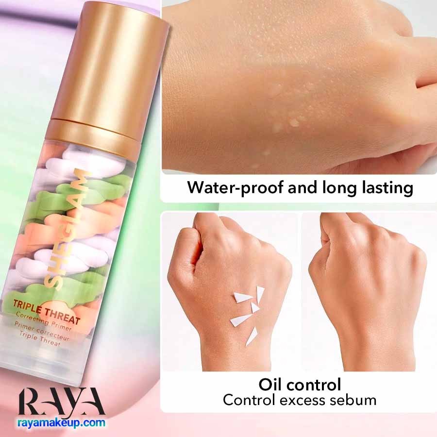 پرایمر سه گانه اصلاح کننده عیوب پوست مدل تریپل تریت شیگلم  Sheglam Triple Threat Correcting Primer 