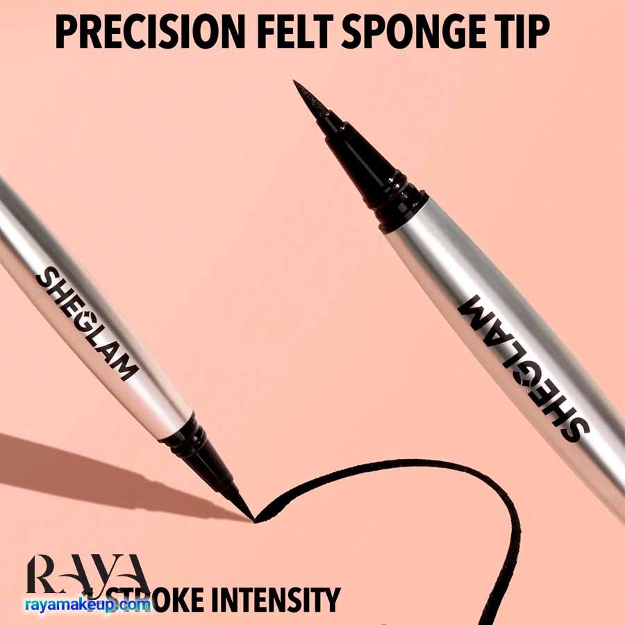 خط چشم مایع و ماژیکی مشکی ضد آب مدل آن اینتراپتد شیگلم Sheglam Uninterrupted Waterproof Liquid Eyeliner
