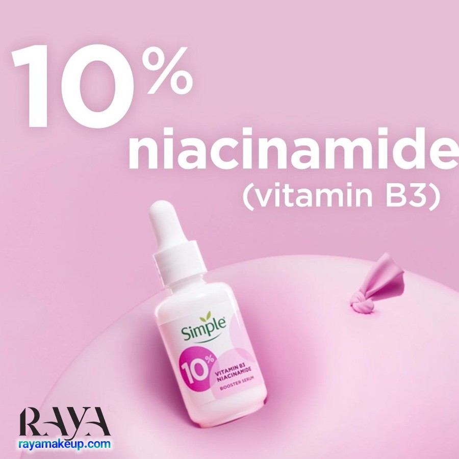 سرم آبرسان و تقویت کننده حاوی 10% نیاسینامید یا ویتامین B3 سیمپل Simple Booster Serum 10% Niacinamide (Vitamin B3)