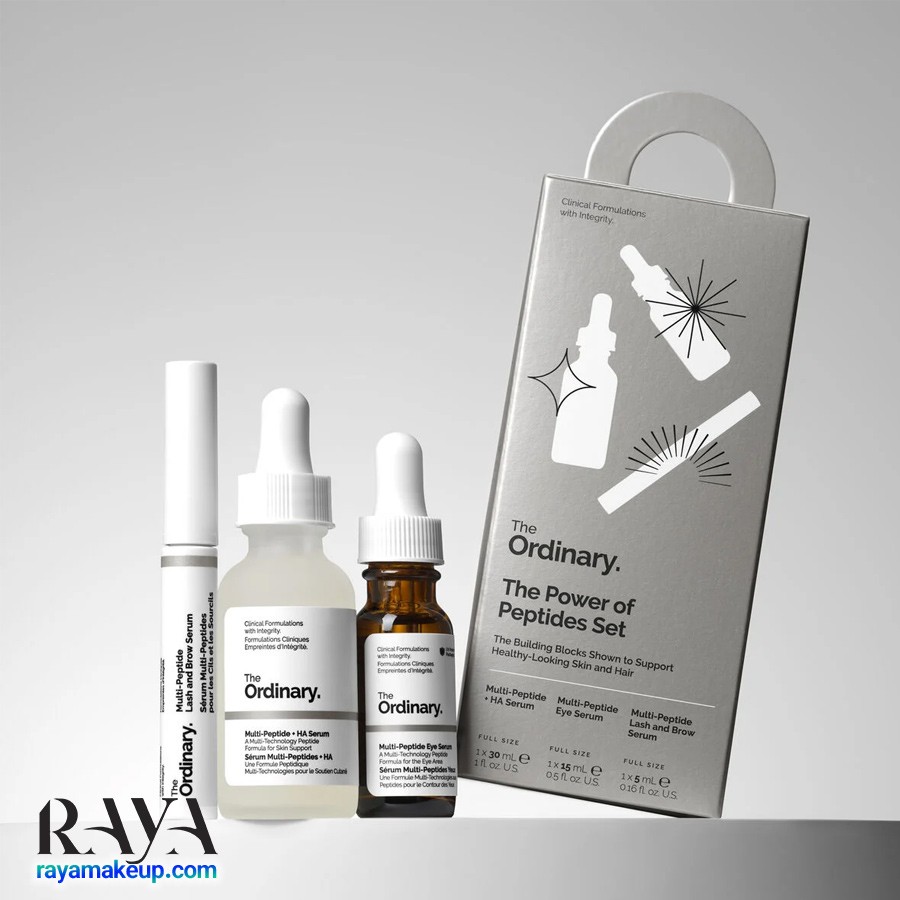 ست سرم های مولتی پپتید صورت و دورچشم و مژه و ابرو اوردینری د پاور آف پپتایدز The Ordinary The Power of Peptides Set