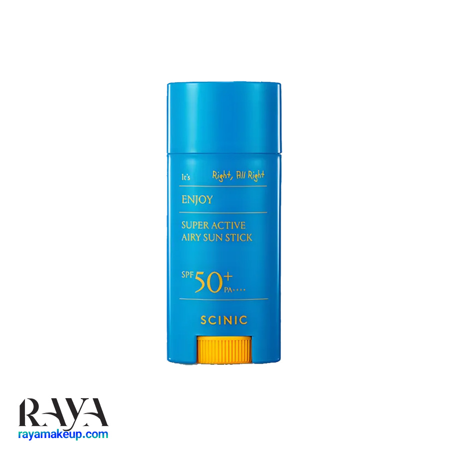 ویدئوی معرفی محصول ضد آفتاب استیکی انجوی سوپر اکتیو ایری سان استیک ساینیک با SPF50+ و PA++++ 