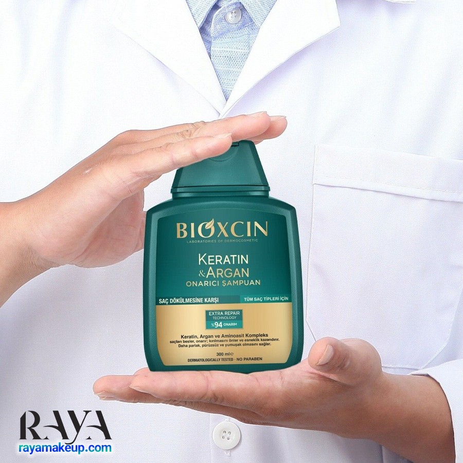 شامپو ترمیم کننده مو حاوی کراتین و آرگان بیوکسین Bioxcin Keratin & Argan Onarıcı Şampuan