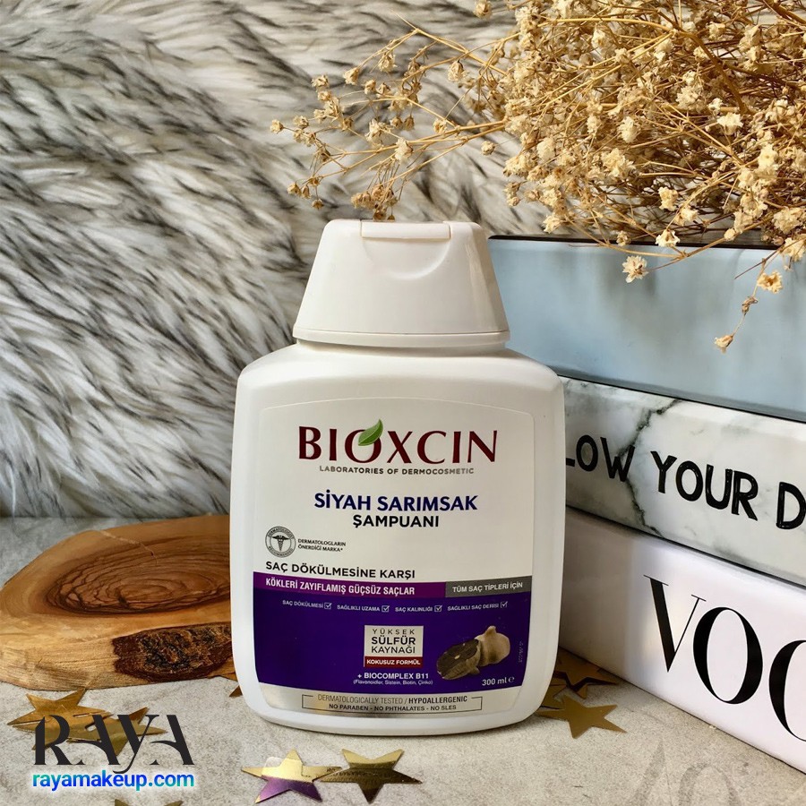 شامپو ضد ریزش و تقویت کننده مو حاوی عصاره سیر سیاه بیوکسین Bioxcin Siyah Sarımsaklı Şampuan 