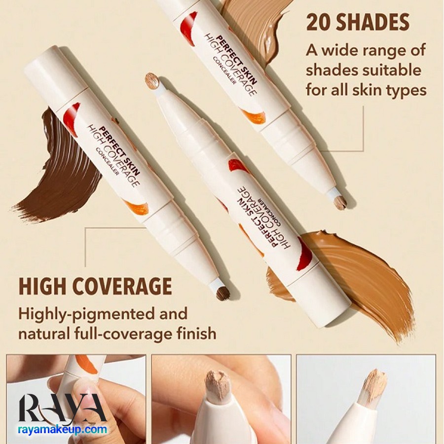 کانسیلر مایع فول کاور مدل پرفکت اسکین های کاوریج شیگلم Sheglam Perfect Skin High Coverage Concealer 