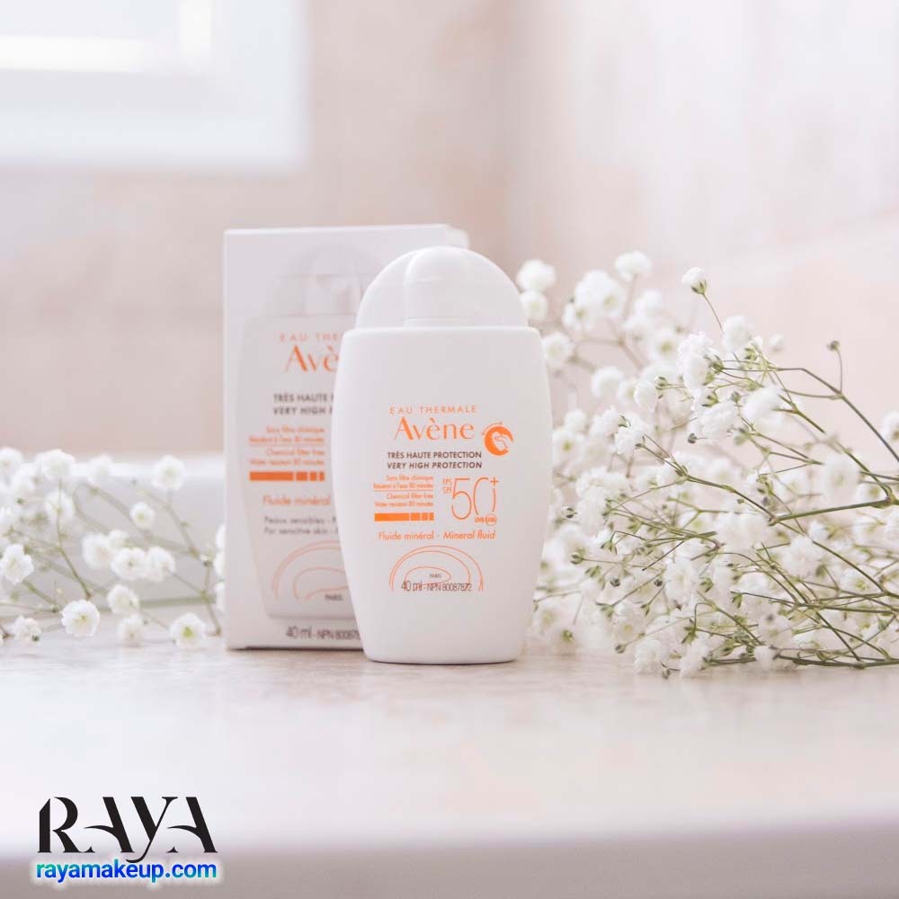 فلویید ضد آفتاب مینرال و بی رنگ اون با محافظت بسیار بالا Avène Mineral Fluid sun protection SPF 50