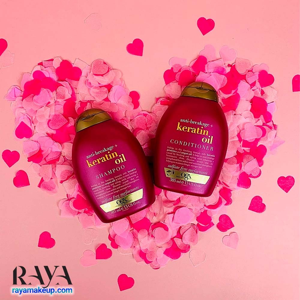شامپو ضد شکنندگی و موخوره حاوی روغن کراتین او جی ایکس OGX Anti-Breakage + Keratin Oil Shampoo