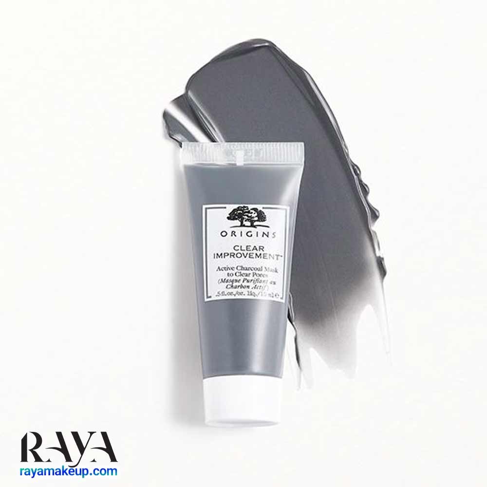 ماسک تصفیه کننده و تغذیه کننده پوست حاوی زغال و عسل اوریجینز Origins Clear Improvement Charcoal Honey Mask To Purify & Nourish