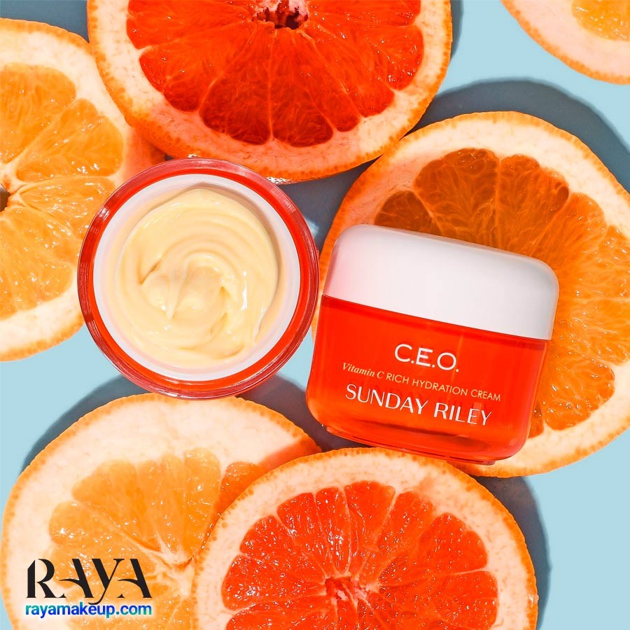کرم آبرسان ویتامین سی ساندی ریلی Sunday Riley C.E.O. Vitamin C Rich Hydration Cream
