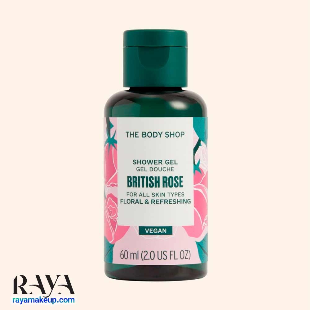 شامپو بدن و شاور ژل بریتیش رز حاوی عصاره گل رز بادی شاپ The Body Shop British Rose Shower Gel