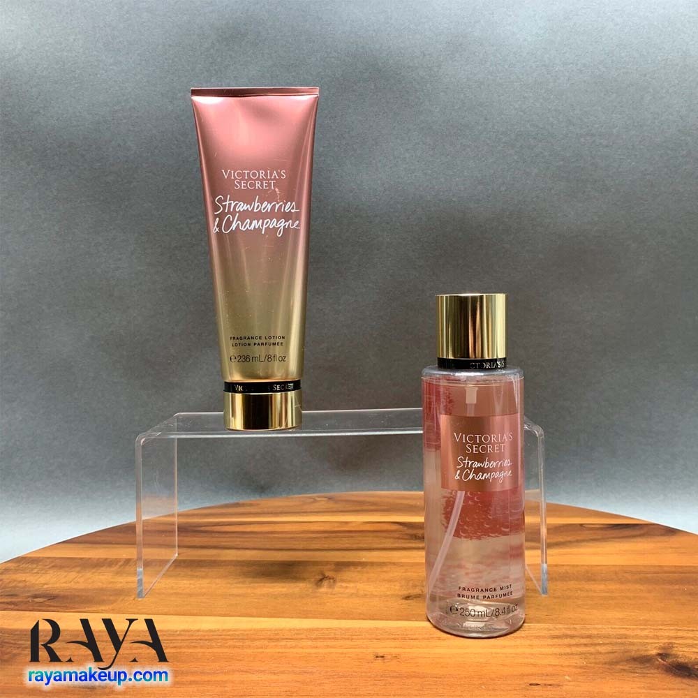 لوسیون بدن مرطوب کننده مدل استرابریز اند شامپاین ویکتوریا سکرت Victoria's Secret Strawberries & Champagne Fragrance Lotion