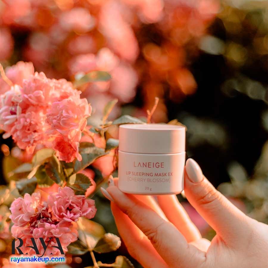 ماسک خواب آبرسان و مغذی لب لانیژ هلو بلوسوم با رایحه شکوفه گیلاس Laneige Hello Blossom Lip Sleeping Mask EX