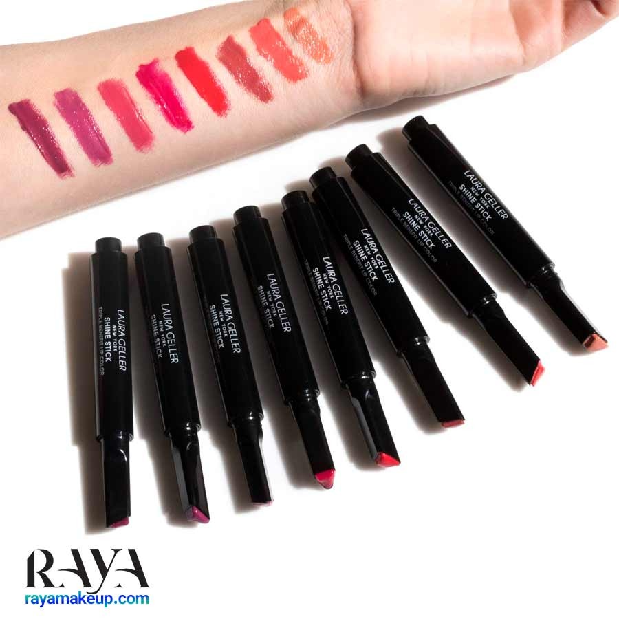 رژلب استیکی سه کاره درخشان و مرطوب کننده لورا گلر نیویورک Laura Geller Shine Stick Triple Benefit Lip Color