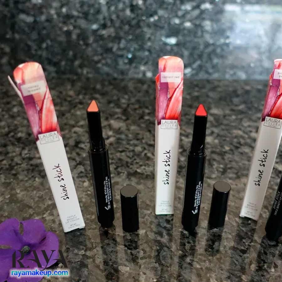 رژلب استیکی سه کاره درخشان و مرطوب کننده لورا گلر نیویورک Laura Geller Shine Stick Triple Benefit Lip Color