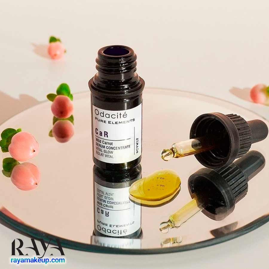سرم کنسانتره مرطوب کننده و روشن کننده پوست حاوی روغن هویج وحشی اوداسیت Odacité Car Vital Glow Wild Carrot Serum Concentrate