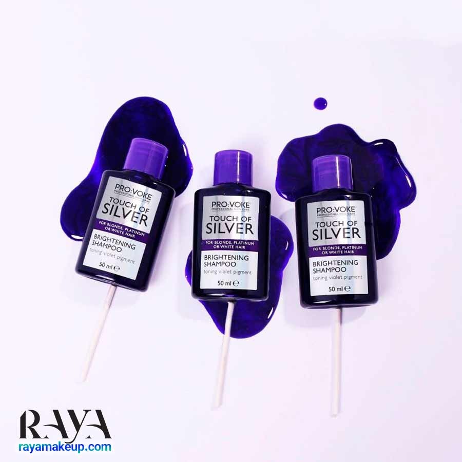 شامپو بنفش ضد زردی و درخشان کننده رنگ مو تاچ آف سیلور برایتنینگ پرو وک Provoke Touch Of Silver Brightening Shampoo