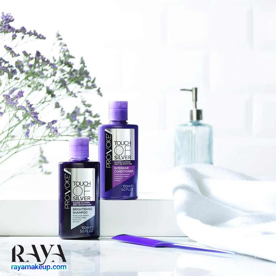 شامپو بنفش ضد زردی و درخشان کننده رنگ مو تاچ آف سیلور برایتنینگ پرو وک Provoke Touch Of Silver Brightening Shampoo