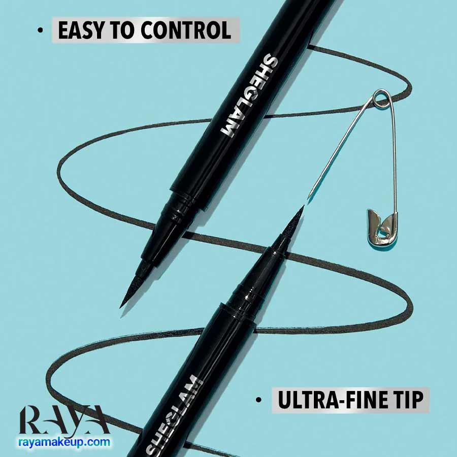 خط چشم مایع و ماژیکی مشکی ضد آب مدل پرو پریسیژن شی گلم Sheglam Pro Precision Waterproof Liquid Eyeliner - Black