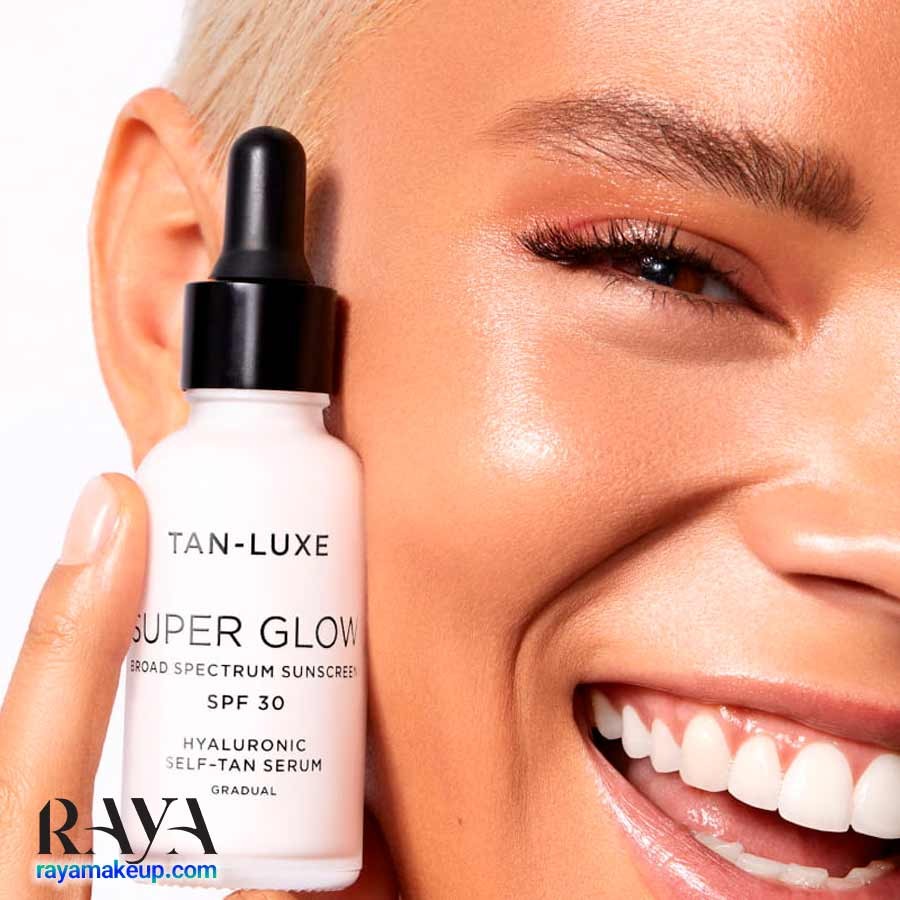 سرم آبرسان برنزه کننده و درخشان کننده پوست مدل سوپر گلو تان لوکس Tan-Luxe Super Glow Hyaluronic Self-Tan Serum