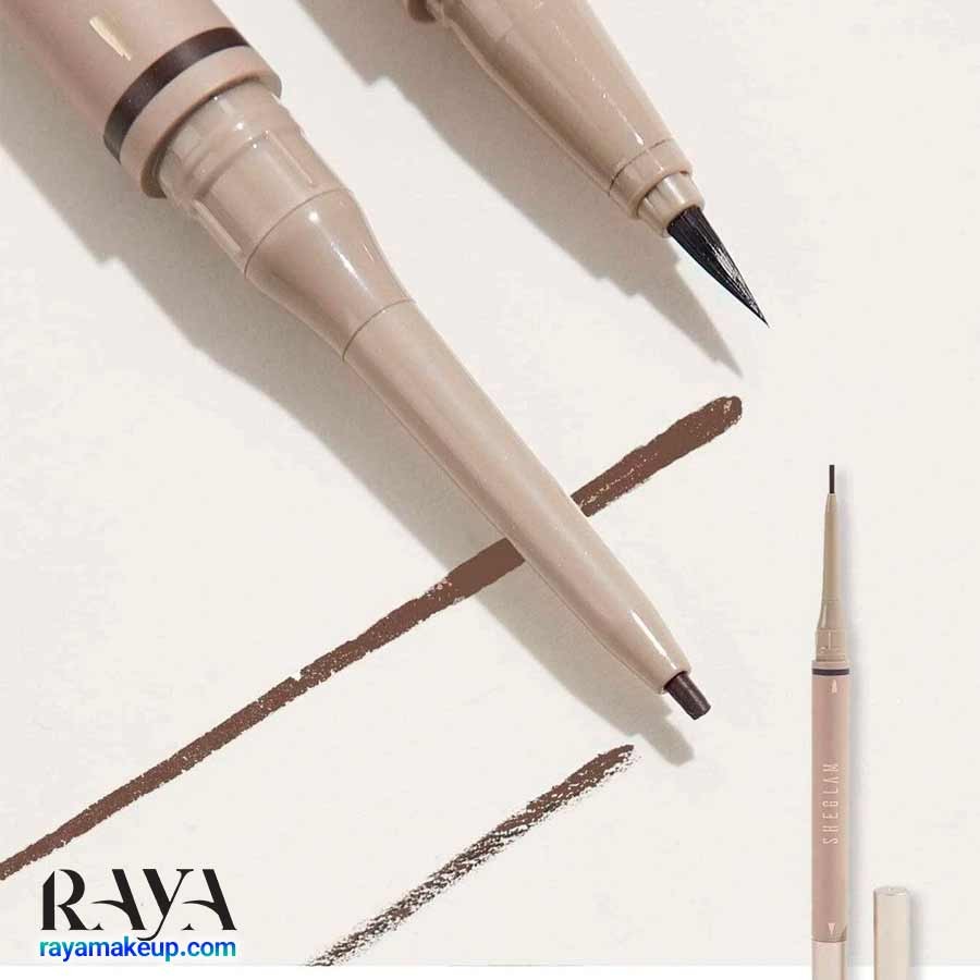 مداد ابرو دو طرفه شیگلم مدل بروز آن دیمند sheglam Brows On Demand 2-In-1 Brow Pencil