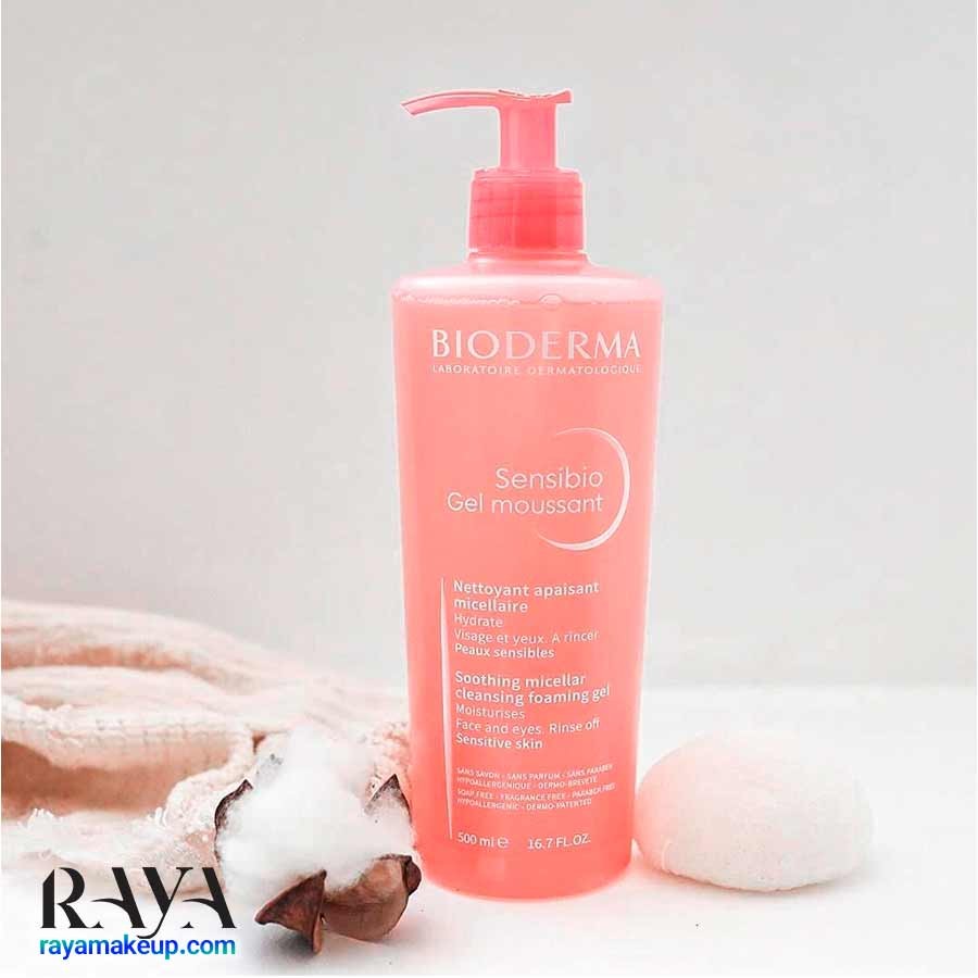 فوم ژل شستشوی صورت سنسیبیو بایودرما مخصوص پوست حساس و خشک Bioderma Sensibio Gel moussant