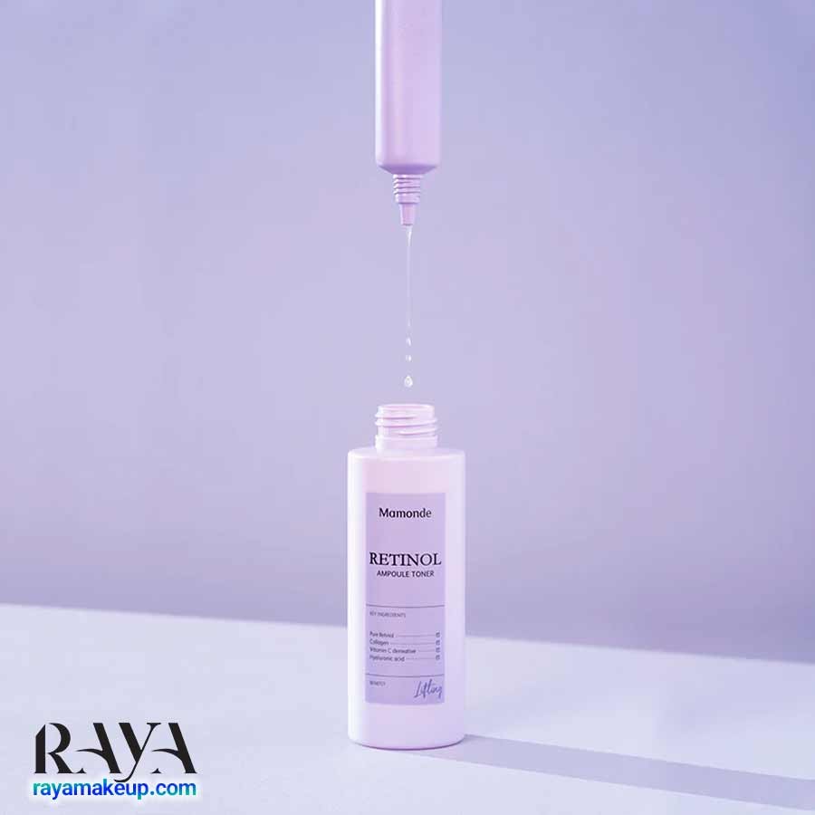 تونر آمپول ضد پیری و آبرسان پوست حاوی رتینول ماموند Mamonde Retinol Ampoule Toner