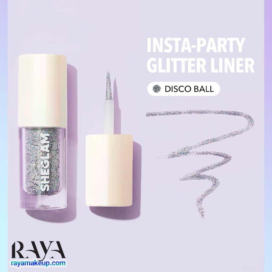 خط چشم و سایه چشم مایع گلیتر و براق مدل اینستا پارتی شیگلم Sheglam Insta Party Glitter Liner