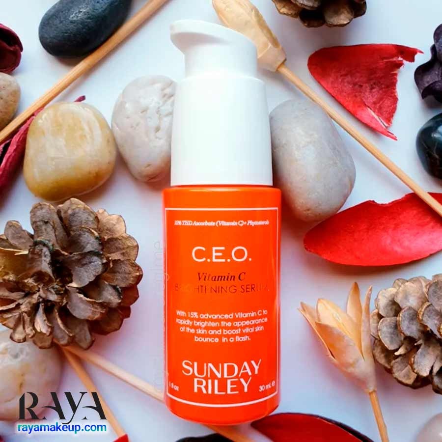 سرم روشن کننده سی ای او حاوی 15% ویتامین سی ساندی ریلی Sunday Riley C.E.O. 15% Vitamin C Brightening Serum