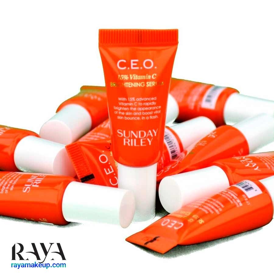 سرم روشن کننده سی ای او حاوی 15% ویتامین سی ساندی ریلی Sunday Riley C.E.O. 15% Vitamin C Brightening Serum