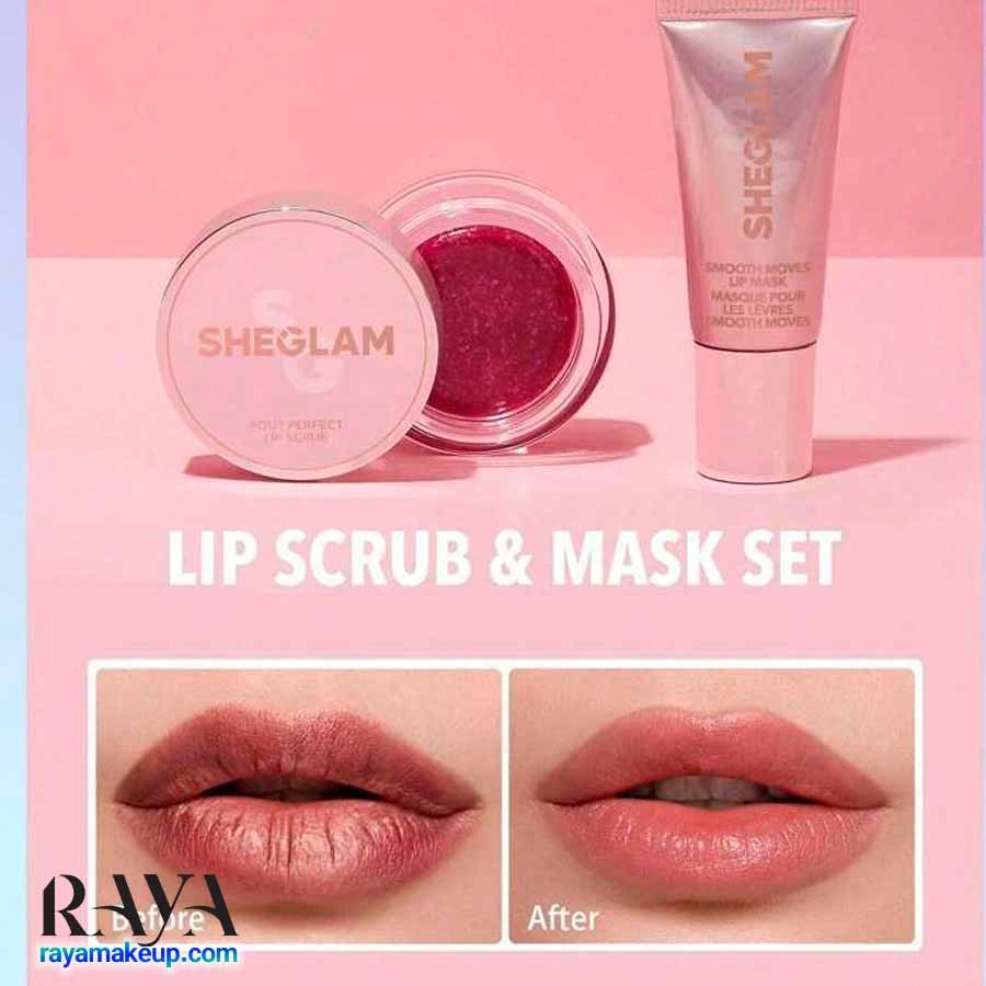 ست دو عددی اسکراب لب و ماسک لب مدل لیپ سرویس شیگلم Sheglam Lip Service Scrub Set