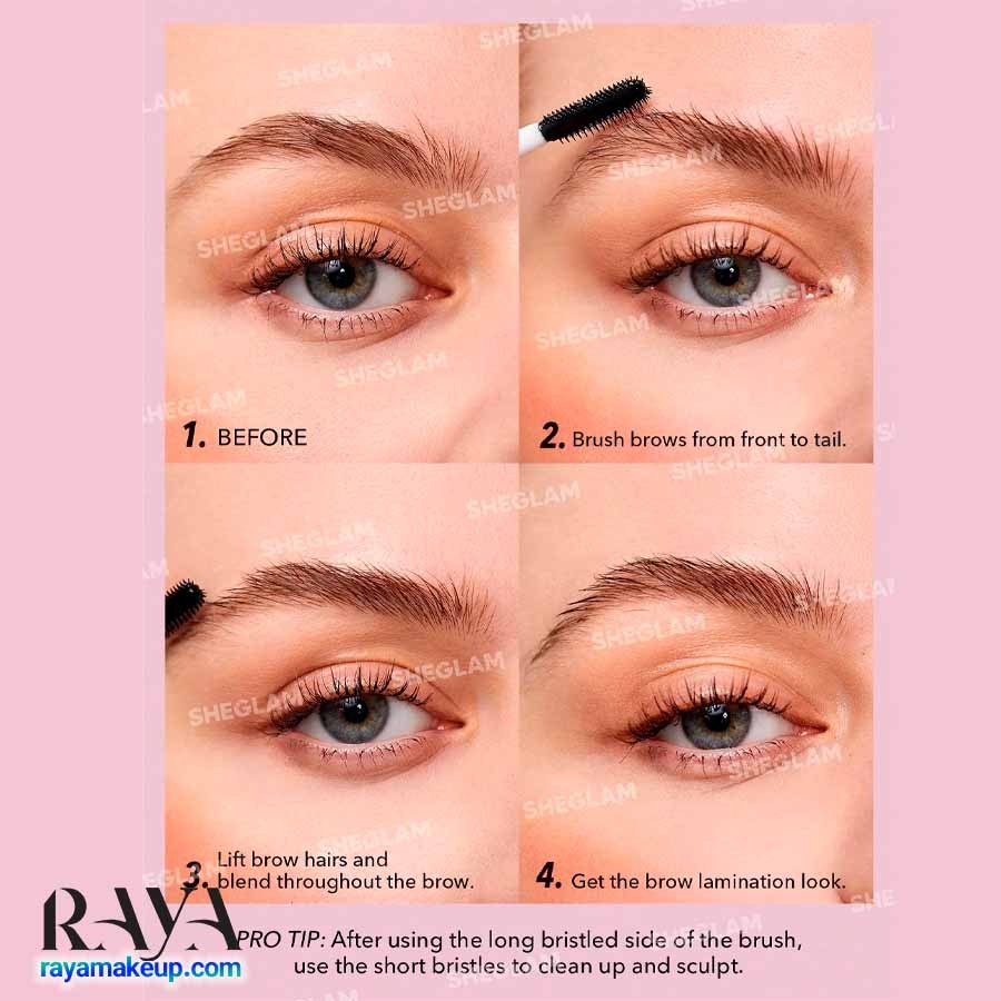 ژل ابرو حالت دهنده و لیفت کننده شیگلم مدل ست می آپ Sheglam Set Me Up Brow Gel