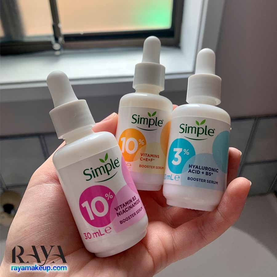 سرم بوستر آبرسان و تقویت کننده 3% هیالورونیک اسید و ویتامین B5 سیمپل Simple Booster Serum 3% Hyaluronic Acid and B5