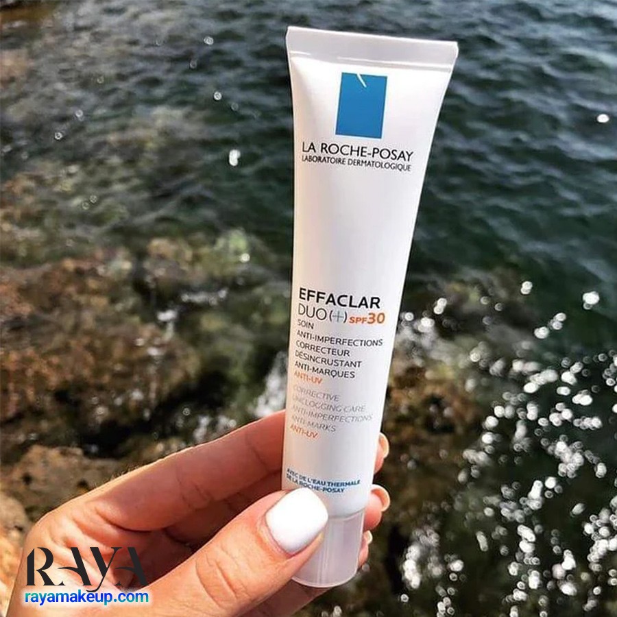 ژل کرم مرطوب کننده و ضد آفتاب ضد جوش و لک افکلار دوو پلاس SPF 30 لاروش پوزای La Roche-Posay Effaclar Duo (+) SPF 30