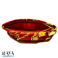 کیف لوازم آرایشی پارچه ای و طرح دار با زیپ طلایی استی لادر