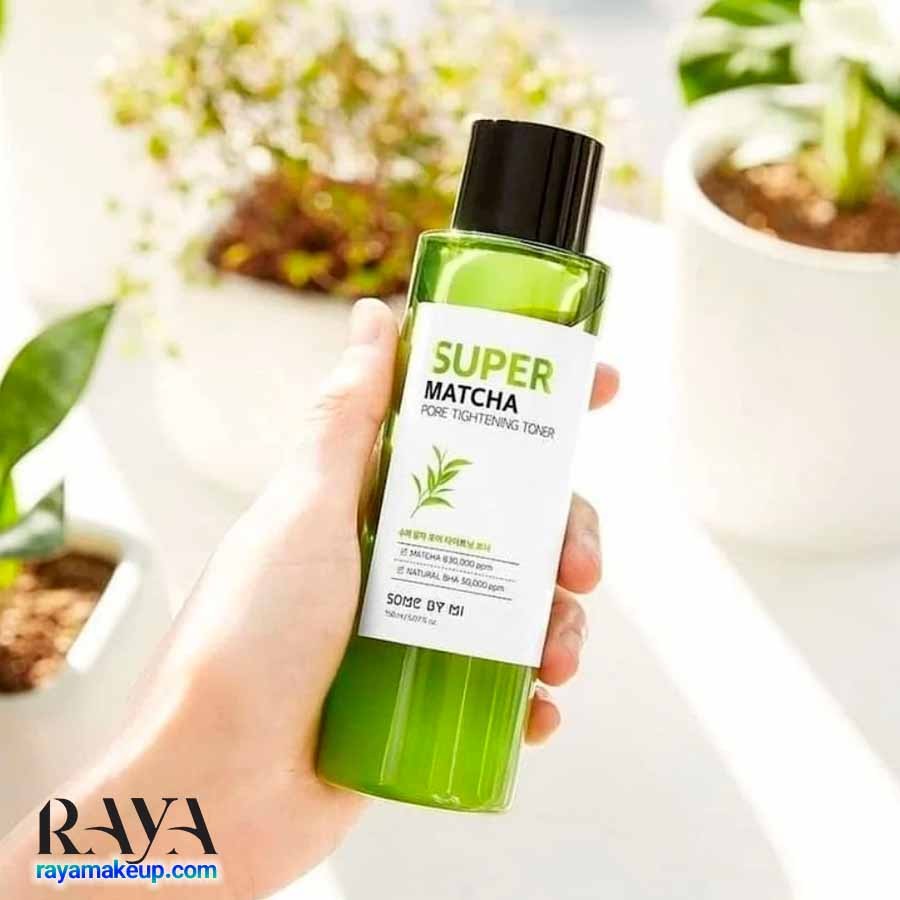 تونر کوچک کننده منافذ و کنترل کننده چربی پوست مدل سوپر ماچا سام بای می Some By Mi Super Matcha Pore Tightening Toner