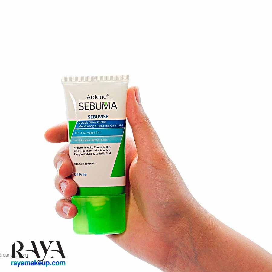ژل کرم آبرسان و مرطوب کننده و ترمیم کننده پوست چرب سبوما آردن مدل سبوویز Ardene Sebuma Sebuvise Moisturizing And Repairing Cream Gel For Oily And Damaged Skin