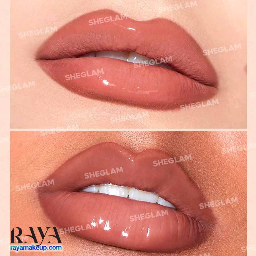 ست خط لب و رژ لب مایع و لیپ گلاس دو سر مدل سافت 90 گلم شیگلم Sheglam Soft 90's Glam Lip liner and Lip Duo Set