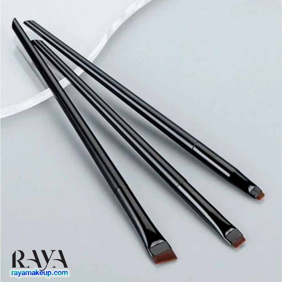 ست براش 3 عددی خط چشم شین رنگ مشکی Shein 3pcs/Pack Eyeliner Brush (3PCS Erinde Eye Makeup Gel Eyeliner Brushes)