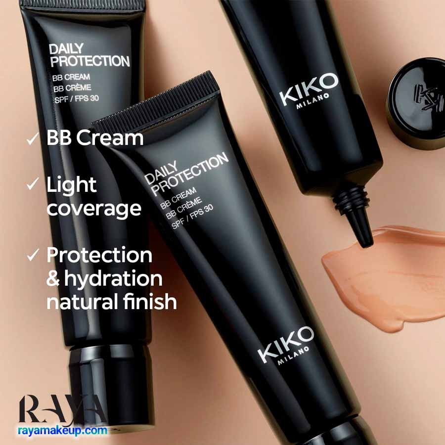 بی بی کرم مرطوب کننده و محافظ روزانه با Spf30 کیکو میلانو مدل دیلی پروتکشن  Kiko Milano Daily Protection Bb Cream Spf 30