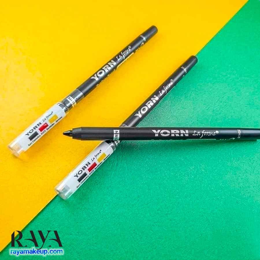 مداد چشم مشکی ضد آب و 24 ساعته مدل لا فرم کربن بلک یورن Yorn La Forme Carbon Black Eyeliner Pencil 