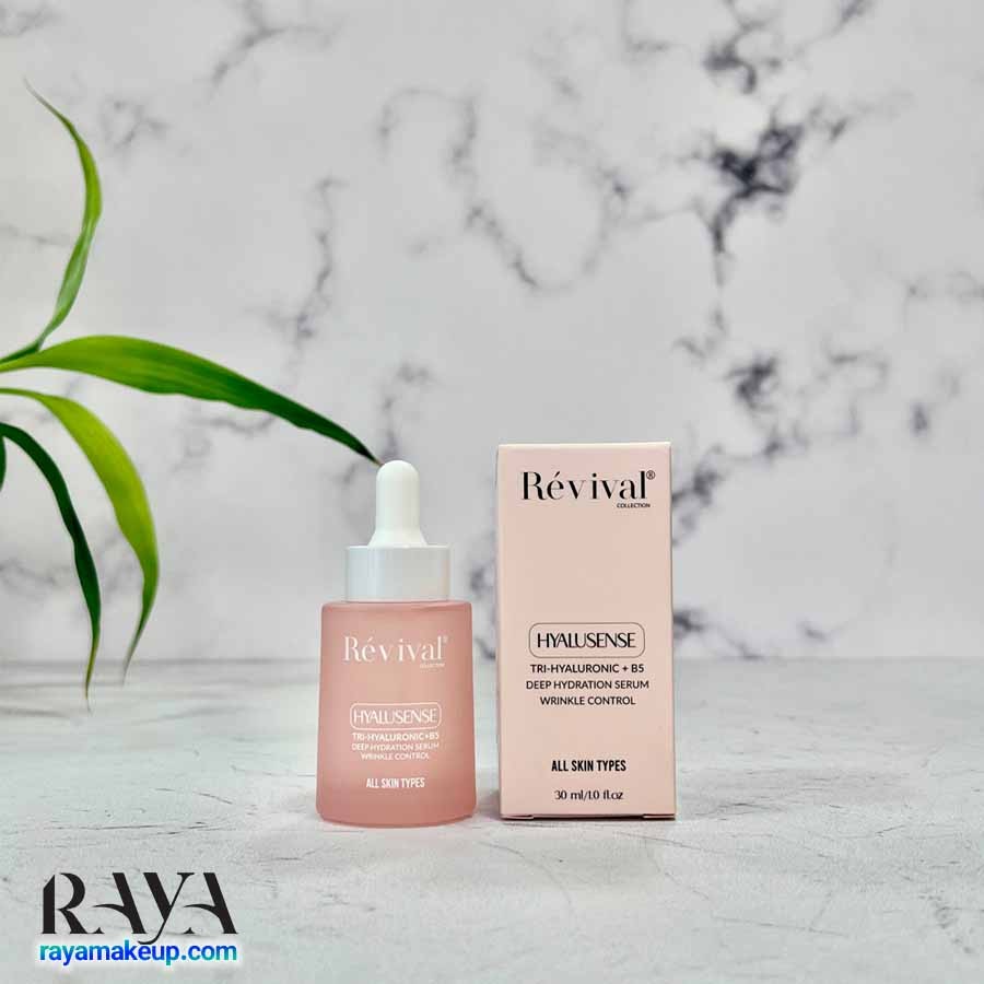 سرم آبرسان و روشن کننده پوست رویوال مدل هیالوسنس Revival Hyalusense Tri Hyaluronic Serum 