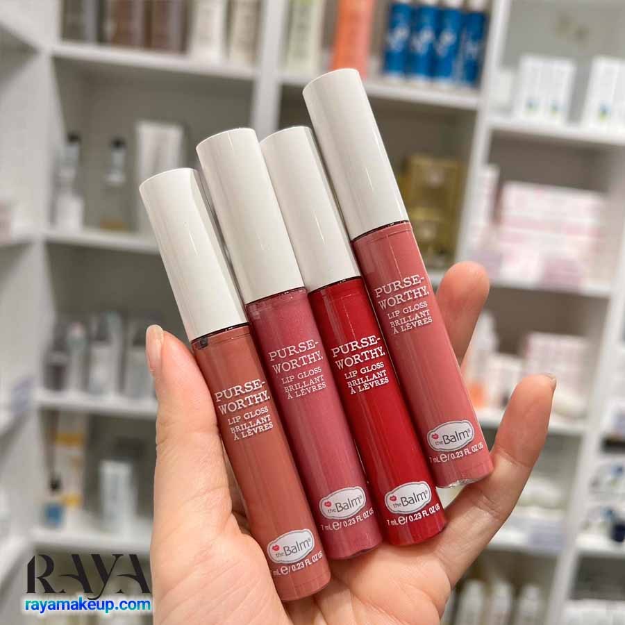 لیپگلاس رنگی براق کننده و مرطوب کننده لب دبالم مدل پرس ورتی The Balm Purse-Worthy Lip Gloss