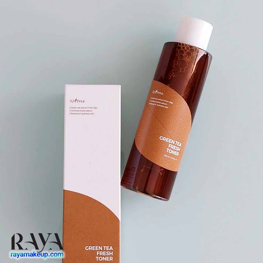 تونر آبرسان و کنترل کننده چربی ایزنتری حاوی چای سبز  Isntree Green Tea Fresh Toner