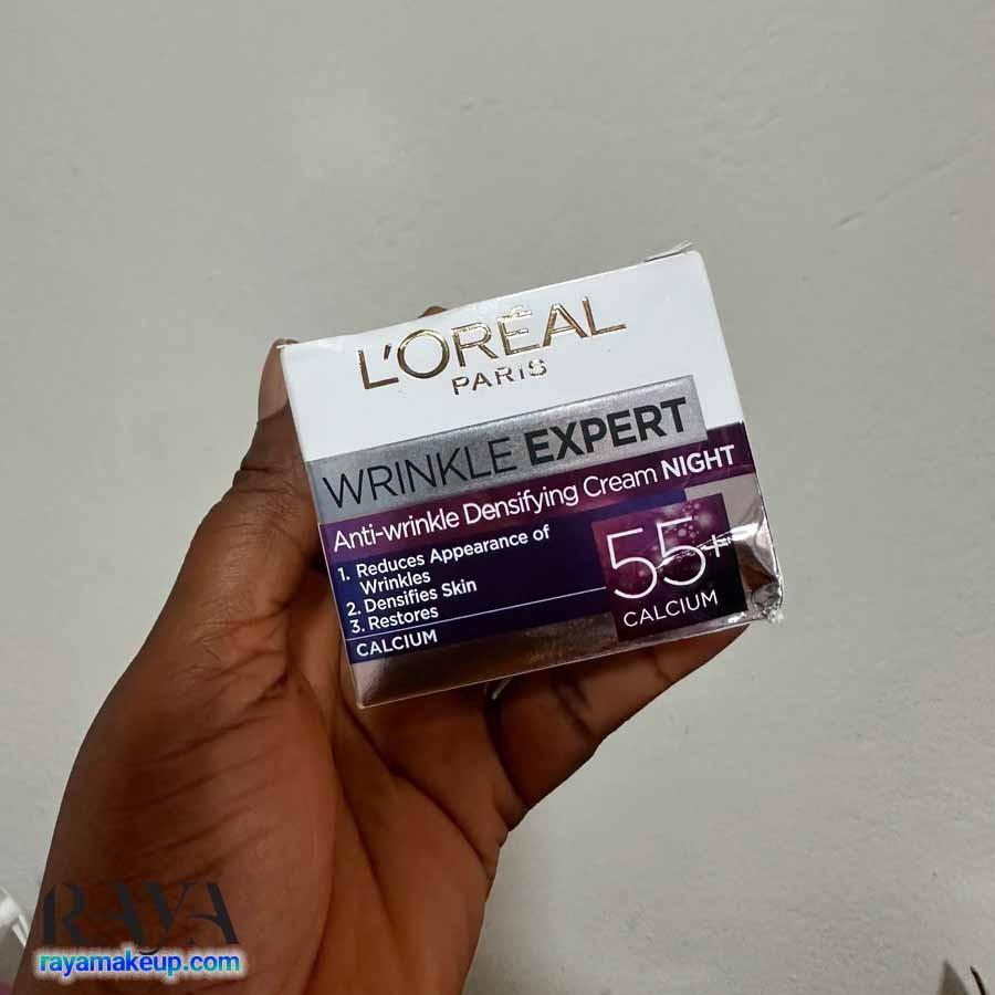 کرم شب ضد چروک کلسیم لورال پاریس رینکل اکسپرت بالای 55 سال L’Oréal Paris Wrinkle Expert Densifying Anti-Wrinkle 55+ Night Cream With Calcium 