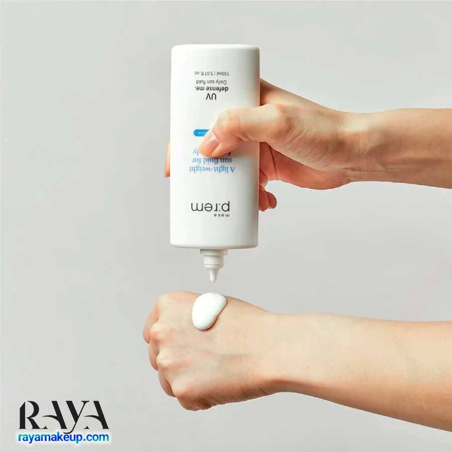 فلوئید ضد آفتاب تسکین دهنده صورت و بدن میک پریم Make p:rem A Light-weight Sun Fluid For Face & Body Cure UV Defense Me
