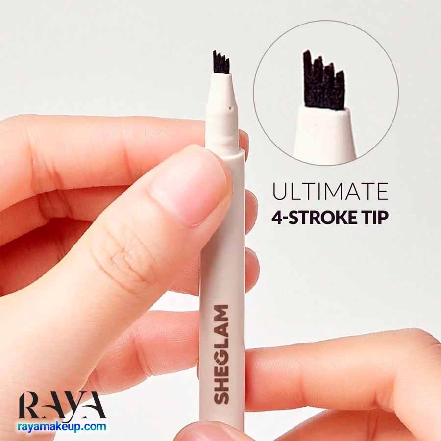 مداد هاشور ابرو ماژیکی شیگلم مدل فدر بتر Sheglam Feather Better Liquid Eyebrow Pencil
