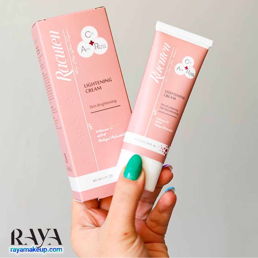 کرم روشن کننده پوست راکوتن حاوی لایه بردار آ اچ آ Racuten AHA Lightening Cream For All Skin Types